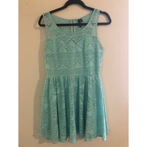 Blue lace dress